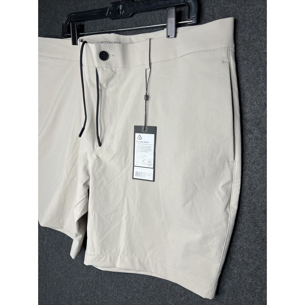 Western Rise Evolution Shorts 7" Inseam Sand Color Men's Size 40 Stretch - Picture 3 of 9